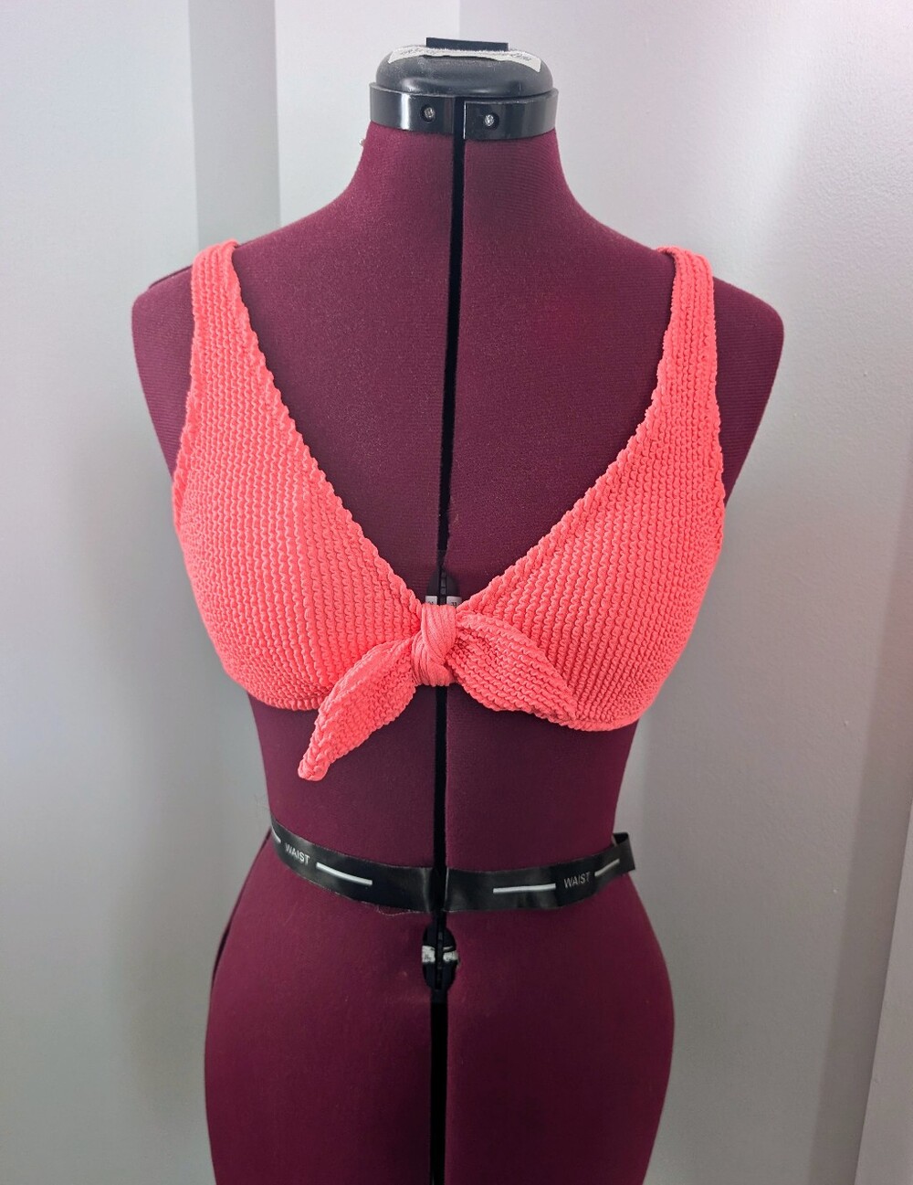 Lovely The Swim Ruched Plunge Bralette: Electric Pink - Medium